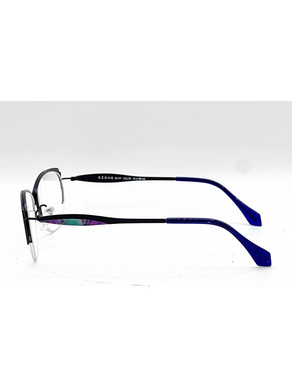 Czone Q4137 60 Blue/Purple/Mint Authentic Eyeglasses 52-19-140